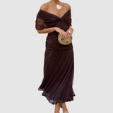 Lucie – Elegantní šaty s V-výstřihem