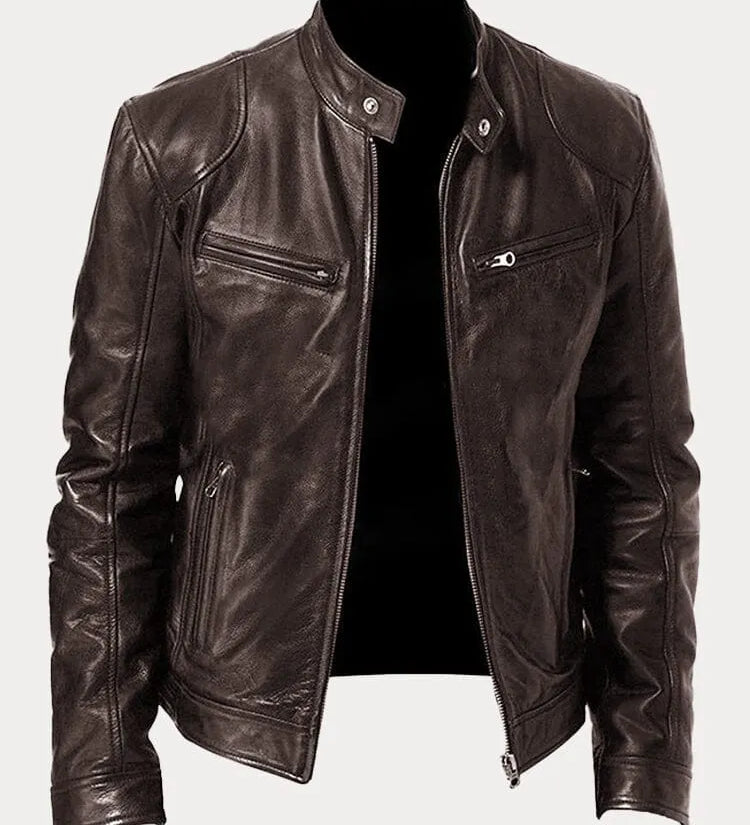 Viktor – Casual Kožená Bunda Nadčasový Design