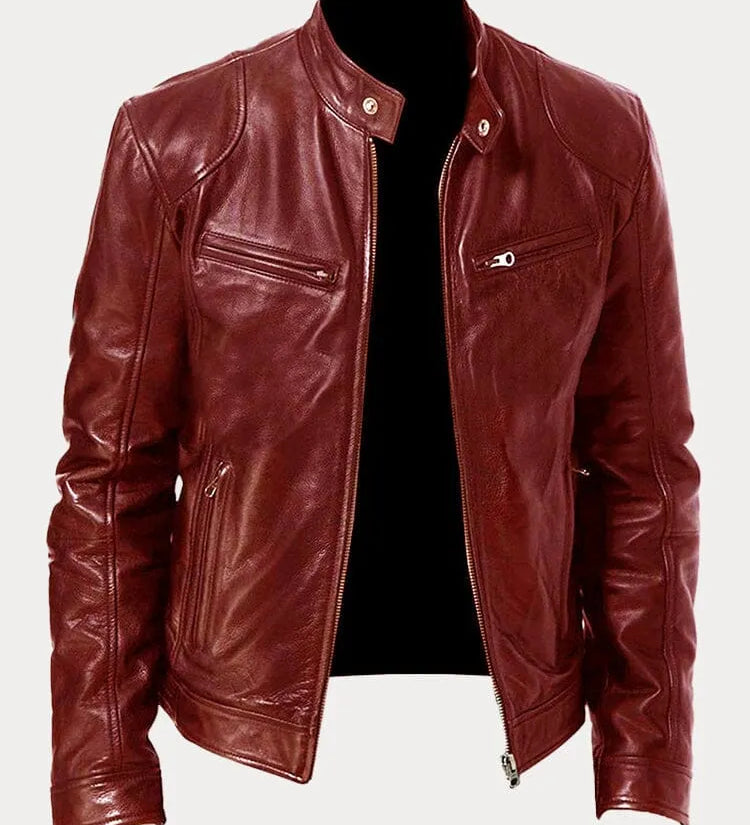 Viktor – Casual Kožená Bunda Nadčasový Design