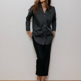 Dámská biobavlněná košile loose fit - Gray