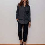 Dámská biobavlněná košile loose fit - Gray