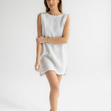 Dámské lněné šaty short - regular fit