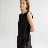 Dámské lněné šaty short - regular fit