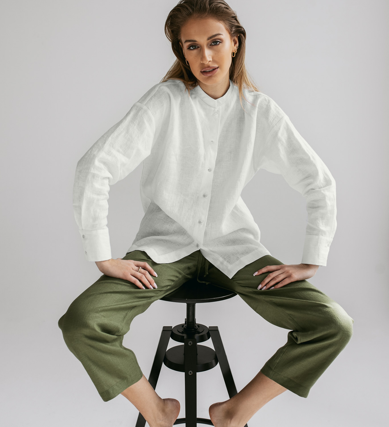 Dámská lněná košile - regular fit