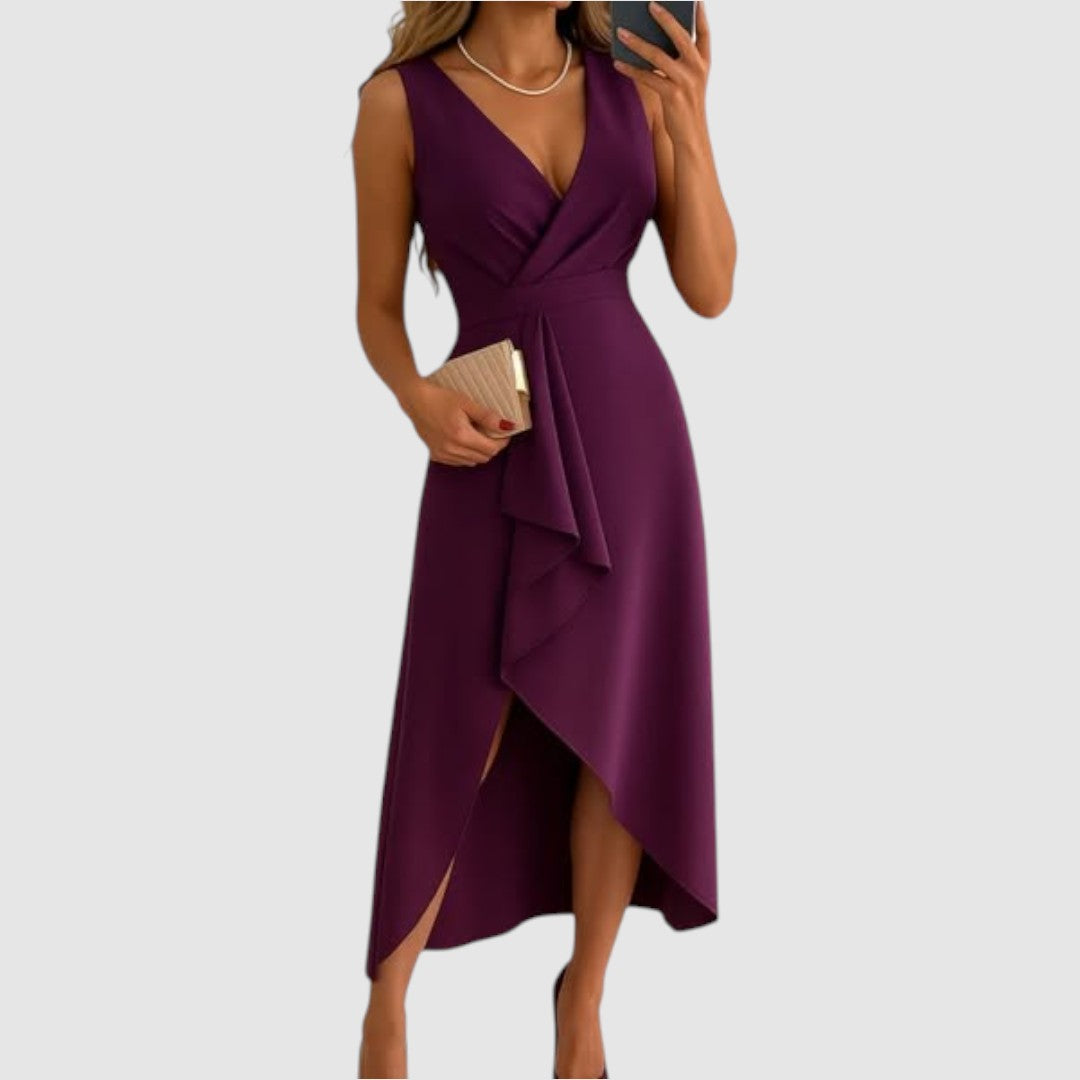 Valerie – Elegantní zavinovací šaty s V-výstřihem