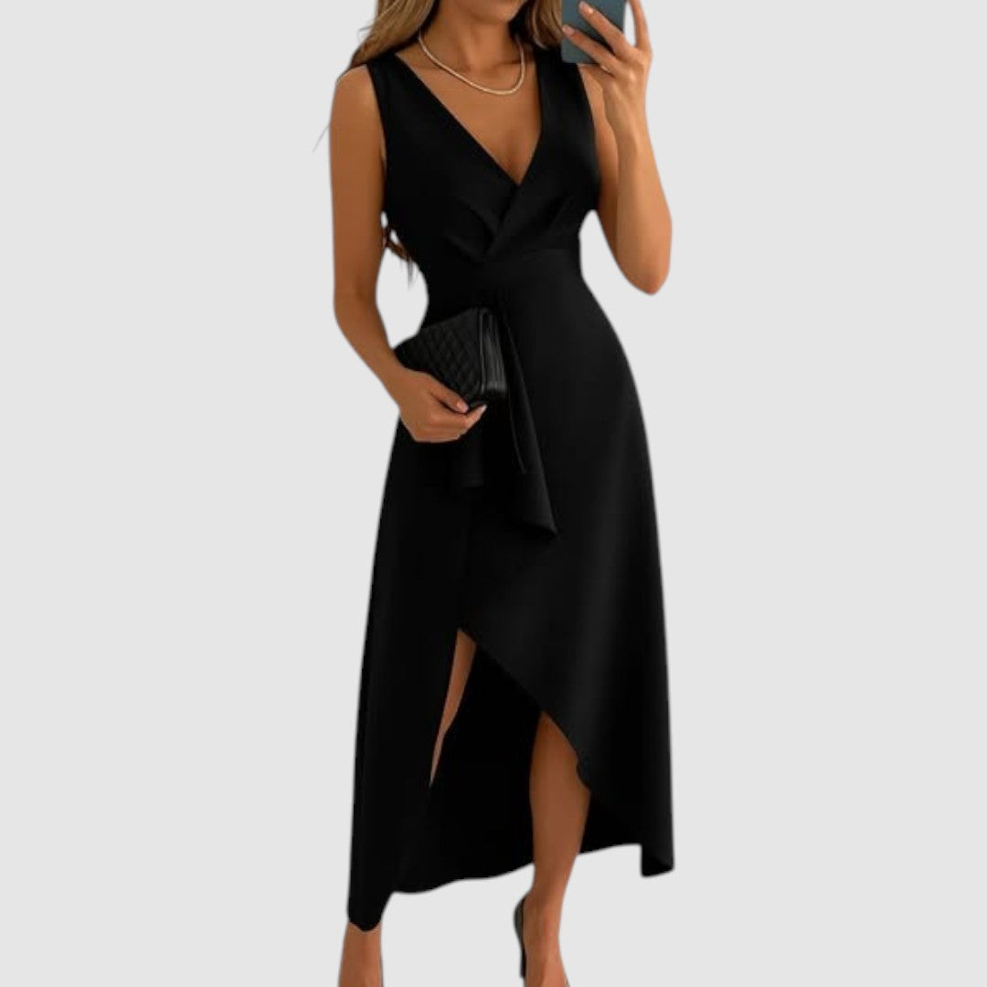 Valerie – Elegantní zavinovací šaty s V-výstřihem