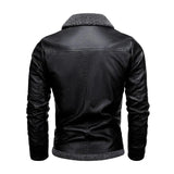 Lukáš | Elegantní kožená bunda z fleecu